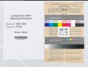 Entnazifizierung Heinz Kreis, geb. 25.05.1922 ()