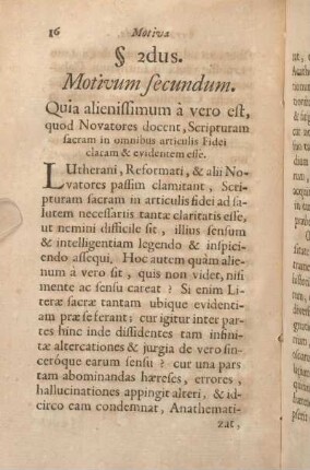 § 2dus. Motivum secundum.
