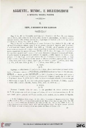 Aggiunte, mende, e dilucidazioni
