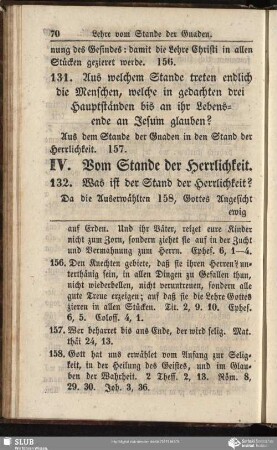 IV. Vom Stande der Herrlichkeit