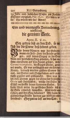 41. Betrachtung: Die gecrönte Seele