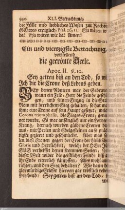 41. Betrachtung: Die gecrönte Seele