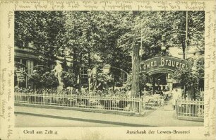 Gruß aus Zelt 4 - Ausschank der Löwen-Brauerei