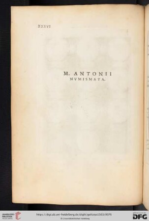 M. Antonii nvmismata