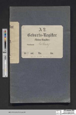 Geburtsregister Markendorf 1909 (Zweitregister)