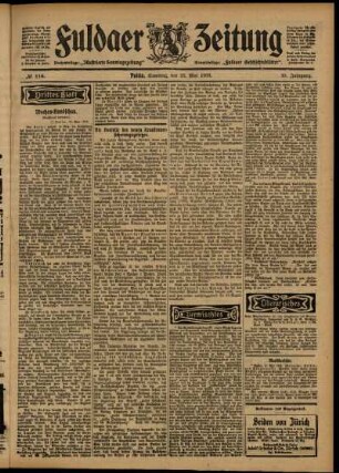 Dritte Ausgabe vom Samstag, den 23. Mai 1903.