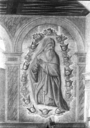 Der Heilige Hieronymus erscheint dem Heiligen Augustinus. Detail