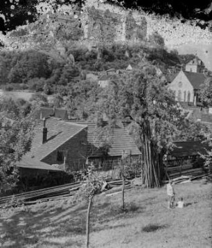 Ranis : Ranis. Blick über den Ort zur Burg Ranis