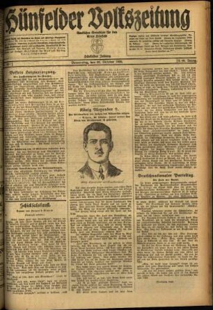 Ausgabe vom Donnerstag, den 28. Oktober 1920.