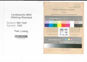 Entnazifizierung Ludwig Paik , geb. 27.07.1894 (Prokurist)