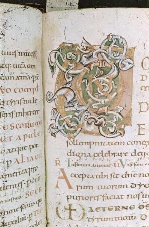 Missale aus Saint-Denis — Initiale C, Folio 129 recto