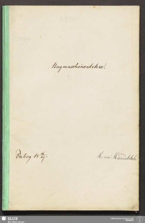 Bergmaschinenlehre - 18.7591 4.