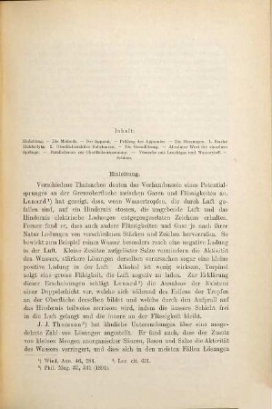 Die Potentialsprünge zwischen Gasen und Flüssigkeiten