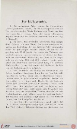 Zur Bibliographie