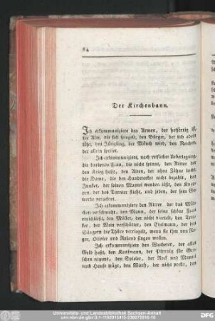 Der Kirchenbann.