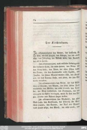 Der Kirchenbann.