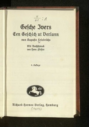 Gesche Ivers : een Geschich ut Verlann