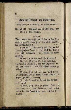 Buschigte Gegend am Scheideweg.