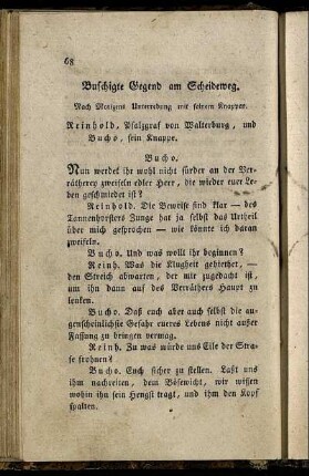 Buschigte Gegend am Scheideweg.