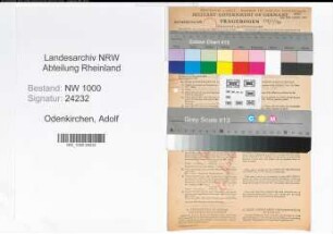 Entnazifizierung Adolf Odenkirchen, geb. 10.07.1913 (Assessor)