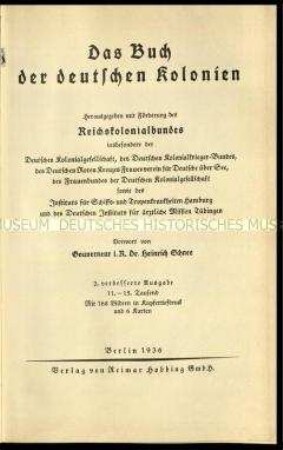 Abhandlung über die deutschen Kolonien