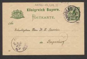 Brief von Georg Fischer an Hermann Poeverlein