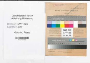 Entnazifizierung Franz Gabriel , geb. 12.06.1896 (Posthalter)