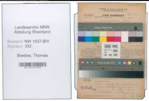 Entnazifizierung Thomas Bredow , geb. 24.06.1891 (Kaufmann)