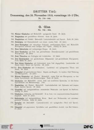 Dritter Tag, vormittags 10-2 Uhr (Nr. 756-946)