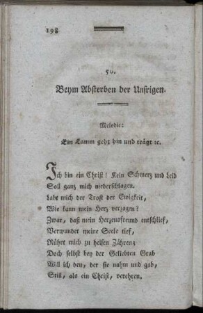 50. Beym Absterben der Unsrigen. - 59. Abendlied.