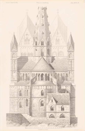 Limburger Dom: Choransicht (aus: Atlas zur Zeitschrift für Bauwesen, hrsg. v. G. Erbkam, Jg. 24, 1874)