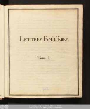 1: Lettres Familières