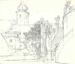 Prag Aufgang zum Hradschin