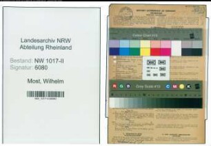 Entnazifizierung Wilhelm Most , geb. 18.05.1902 (Postschaffner)