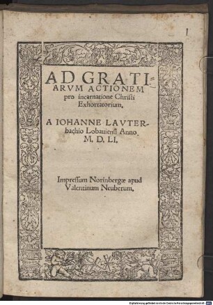 Ad gratiarum actionem pro incarnatione Christi exhortatorium