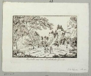 Landschaft im Liebethaler Grund bei Lohmen in der Sächsischen Schweiz
