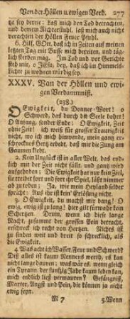 XXXV. Van der Höllen und ewigen Verdammniß.
