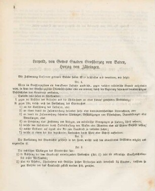 Gesetzesentwurf über die Anwendung des Standrechtes
