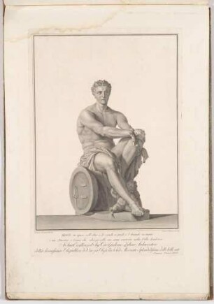 Marte in riposo (Ares Ludovisi), aus der Folge "Choix des meilleures statues antiques"