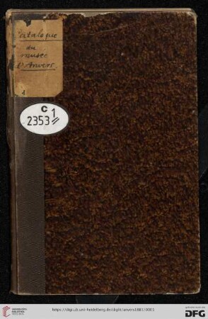 Catalogue de la collection d'antiquités egyptiennes - Musée d'Antiquités d'Anvers