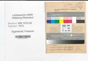 Entnazifizierung Friedrich Eigenbrodt , geb. 16.05.1892 (Landwirt)