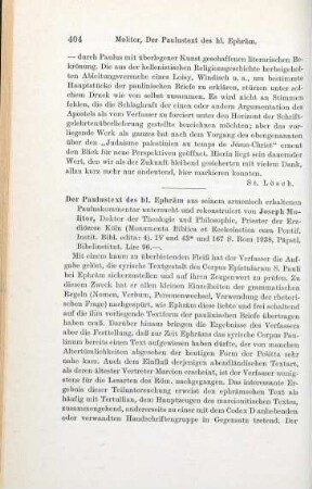 404-405 [Rezension] Ephraem Syrus, Der Paulustext des Hl. Ephräm