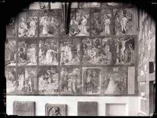 evangelische Friedhofkirche; Wandbilder im Chor, Südseite unten