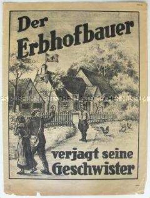Illustriertes Propagandaflugblatt zur Saar-Abstimmung für die Beibehaltung des Status Quo