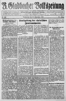 Bergisch Gladbacher Volkszeitung. 1906-1929