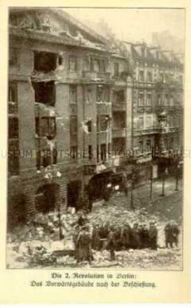 Das beschädigte Vorwärts-Gebäude