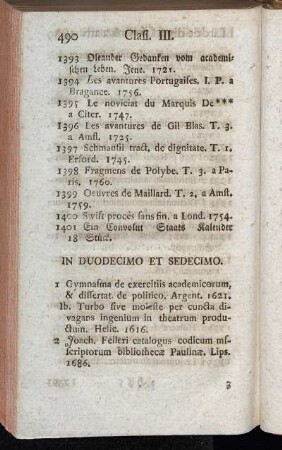 In Duodecimo et Sedecimo.