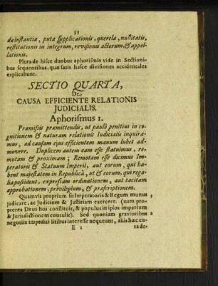 Section quarta, De causa efficiente relationis judicialis.