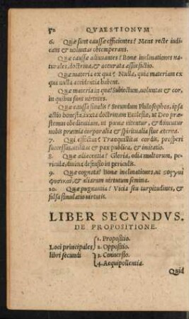 Liber Secundus. De Propositione.