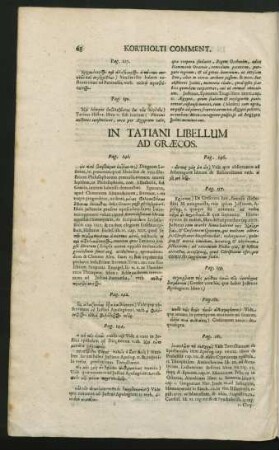 In Tatiani Libellum Ad Graecos.